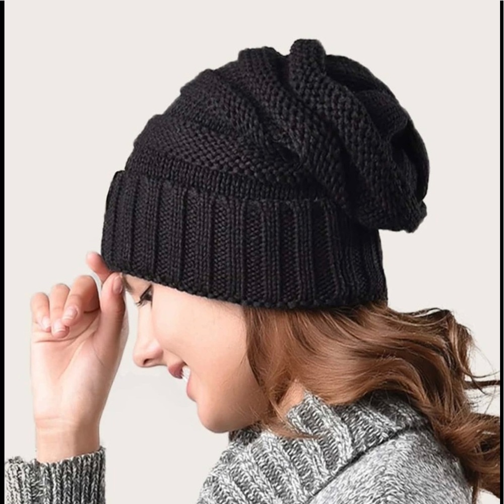 Solid knit beanie